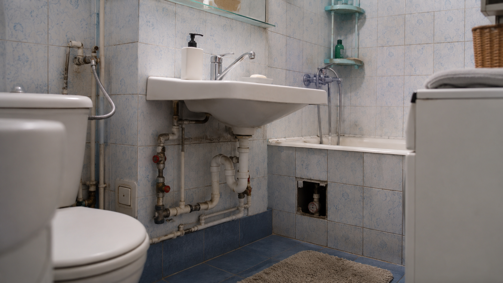 Instalații sanitare într-un apartament vechi verificate înainte de cumpărare
